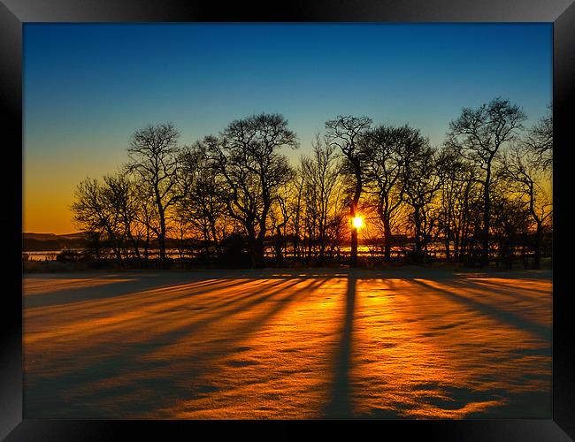 Sunset on snow Kinross Framed Print by Adrian Maricic