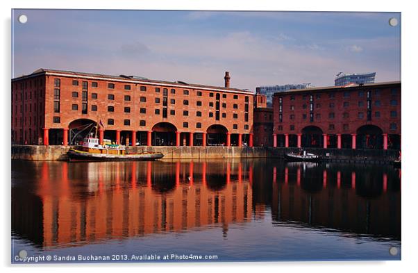 The Albert Dock Acrylic by Sandra Buchanan