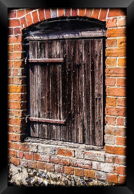 Old Wooden Door Framed Print by Mark Llewellyn