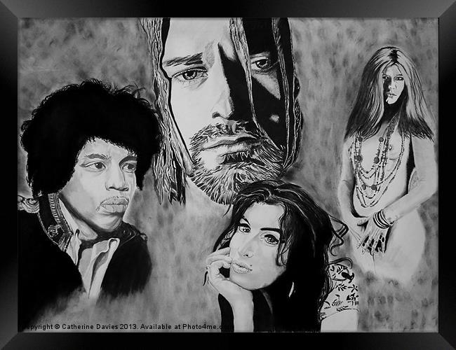Drawing of, 27 CLUB Framed Print by Catherine Davies