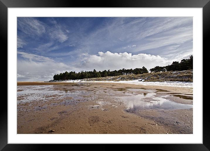 Reflecting Times on Holkham Beach Framed Mounted Print by Paul Macro