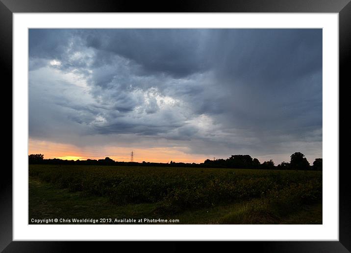 Stormy Sunset Framed Mounted Print by Chris Wooldridge