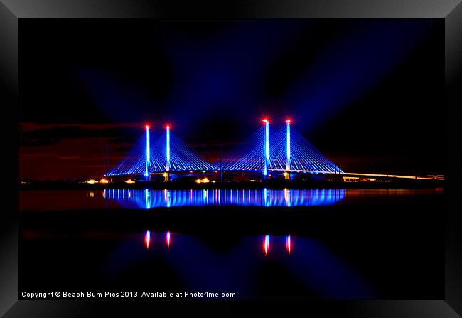 Reflecting Bridge Framed Print by Beach Bum Pics