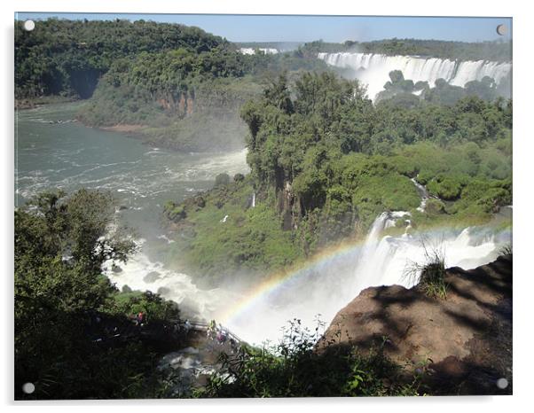 Iguassa Falls, Brazil Acrylic by Andy Gilfillan