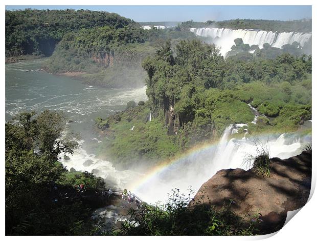 Iguassa Falls, Brazil Print by Andy Gilfillan