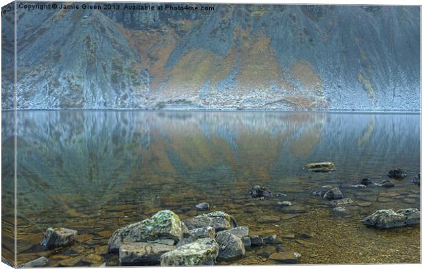 Wastwater- Screes And Rocks Canvas Print by Jamie Green