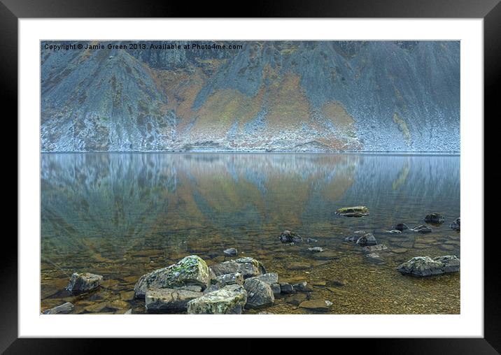 Wastwater- Screes And Rocks Framed Mounted Print by Jamie Green