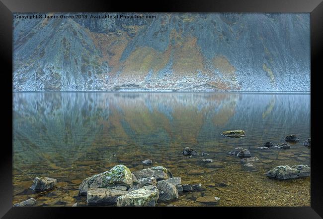 Wastwater- Screes And Rocks Framed Print by Jamie Green