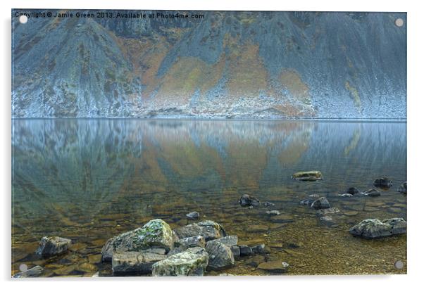 Wastwater- Screes And Rocks Acrylic by Jamie Green