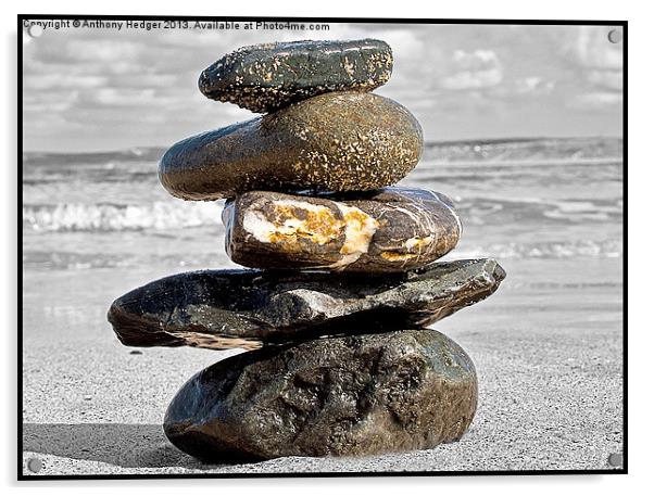 Stacked Stones SC Acrylic by Anthony Hedger