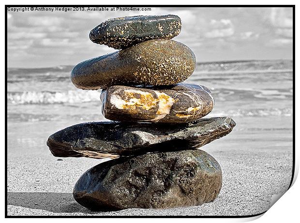 Stacked Stones SC Print by Anthony Hedger