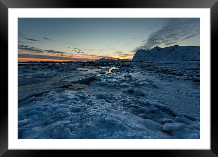 Icefield sunset Framed Mounted Print by Thomas Schaeffer