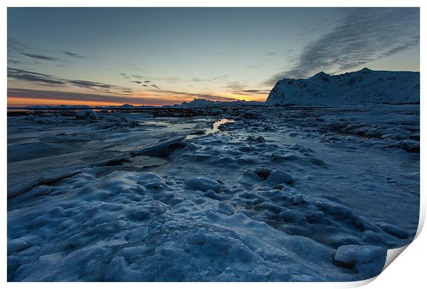 Icefield sunset Print by Thomas Schaeffer