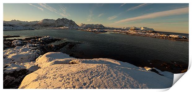 Morning at the Fjord Print by Thomas Schaeffer