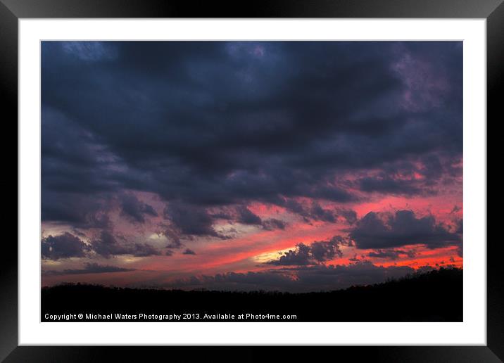 Angry Sunset Framed Mounted Print by Michael Waters Photography
