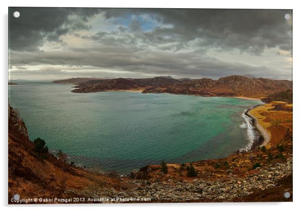 View at the Gruinard Bay, Scotland Acrylic by Gabor Pozsgai