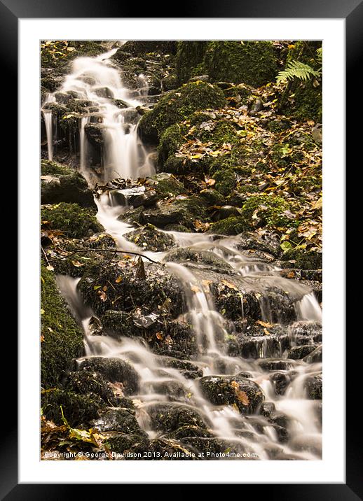 Running Water Framed Mounted Print by George Davidson