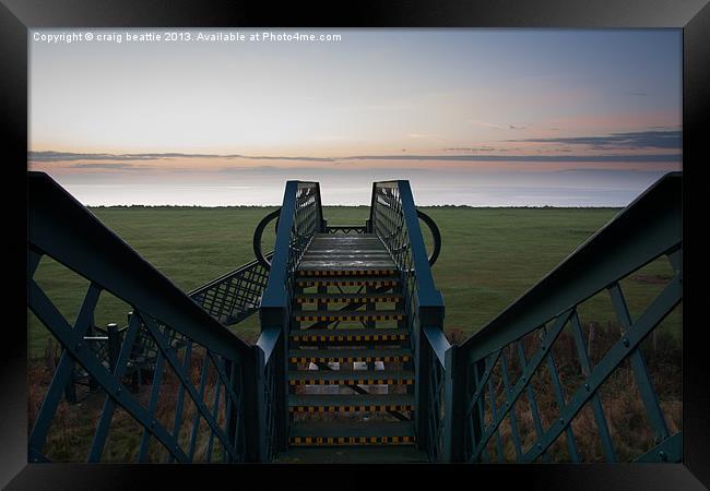 Pre Sunrise Footbridge Framed Print by craig beattie