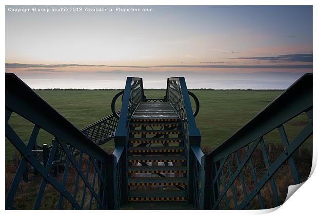 Pre Sunrise Footbridge Print by craig beattie
