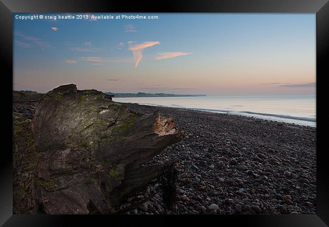 Arbroath Driftwood Framed Print by craig beattie