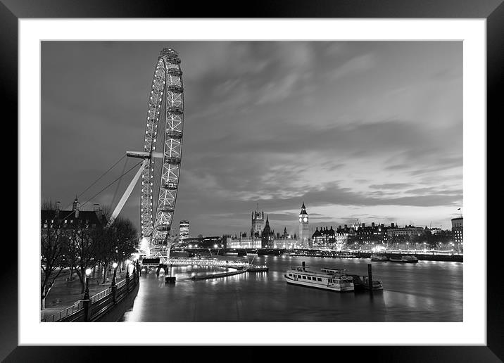 Eye on the Thames Framed Mounted Print by Matthew Train