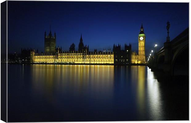 Parliament at Night Canvas Print by Matthew Train
