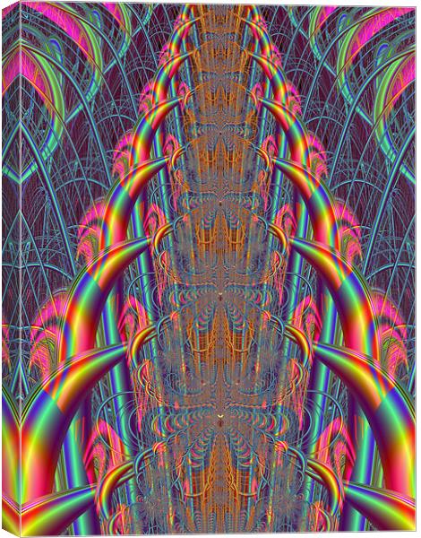Multi-Colour Gates Canvas Print by Julie Coe