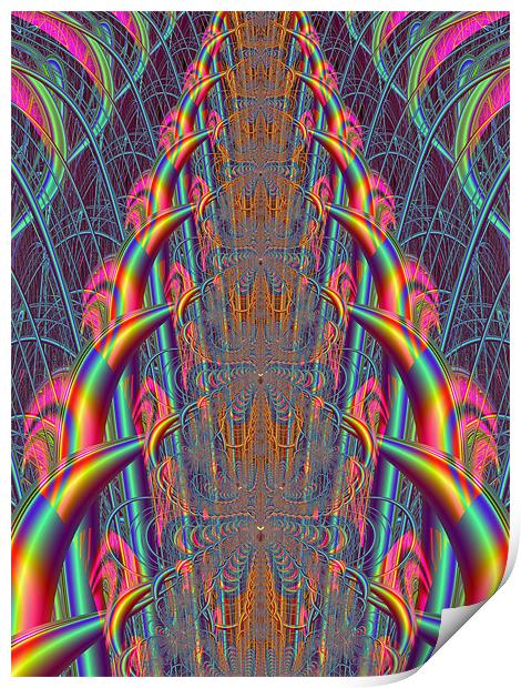 Multi-Colour Gates Print by Julie Coe