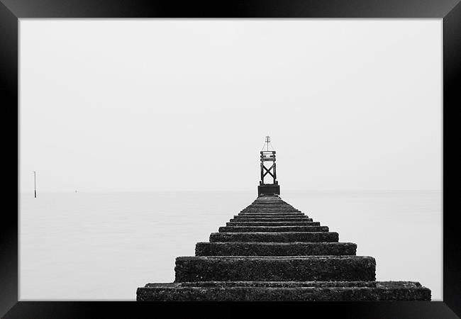 Crosby Beach Black & White Structure Framed Print by Phillip Orr