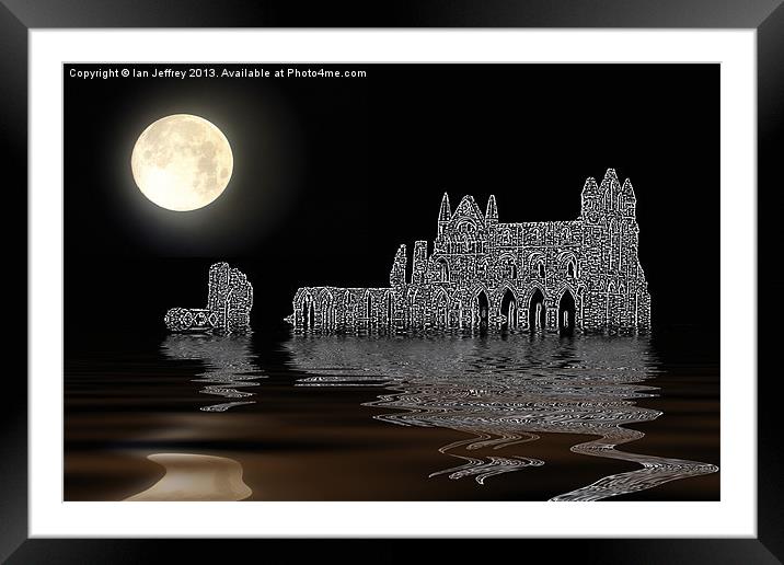Whitby Abbey Framed Mounted Print by Ian Jeffrey
