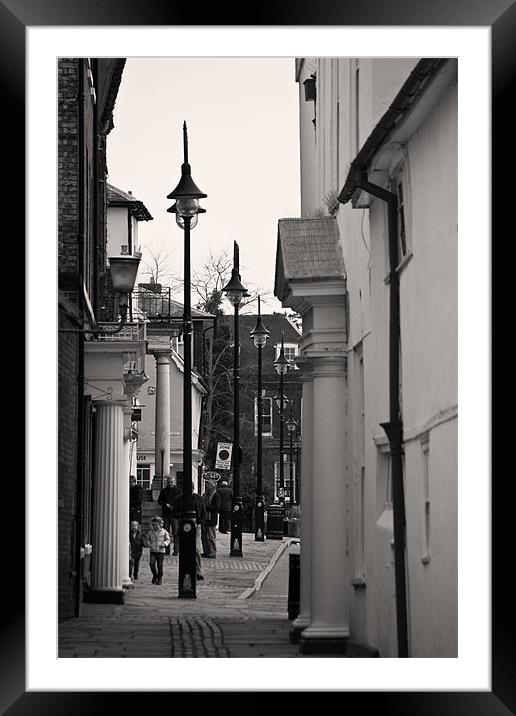 Bury St Edmunds Street Scene Framed Mounted Print by Darren Burroughs