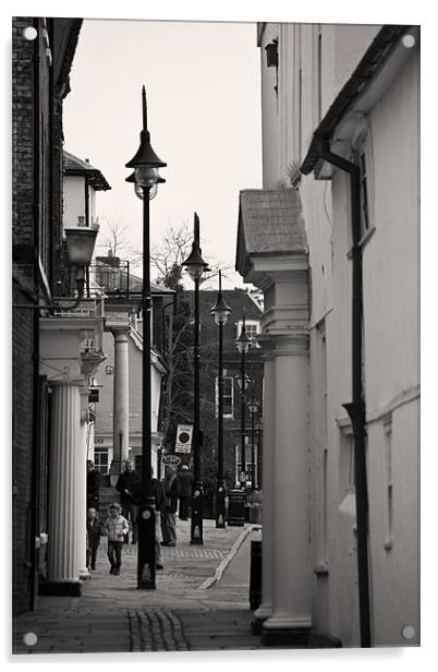 Bury St Edmunds Street Scene Acrylic by Darren Burroughs
