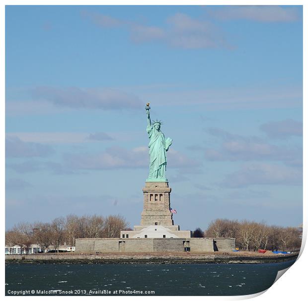 Statue Of Liberty Print by Malcolm Snook