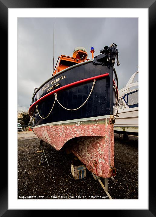 Lifeboat Framed Mounted Print by Dawn O'Connor