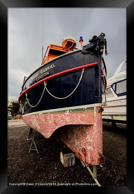 Lifeboat Framed Print by Dawn O'Connor