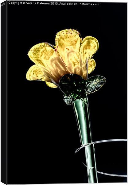 Glass Flower Canvas Print by Valerie Paterson
