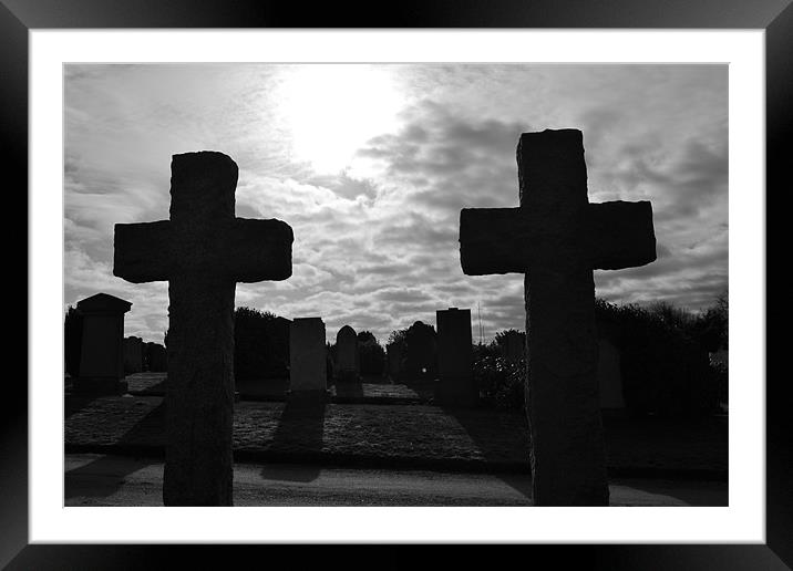 The old crosses Framed Mounted Print by  