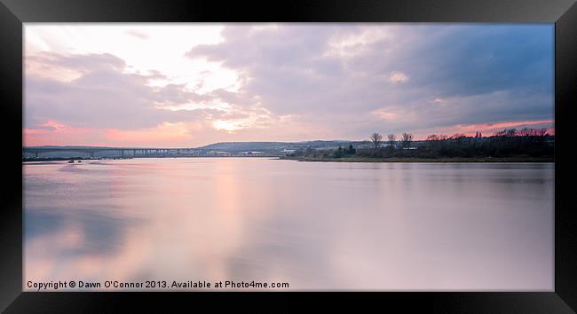 River Medway Sunset Framed Print by Dawn O'Connor