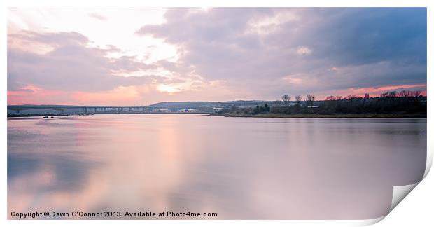 River Medway Sunset Print by Dawn O'Connor