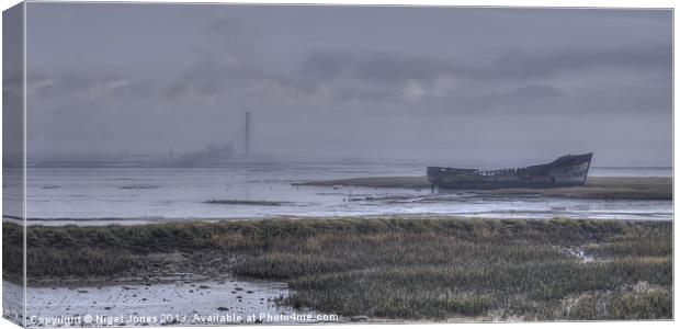 A Misty Mysterious River Canvas Print by Nigel Jones