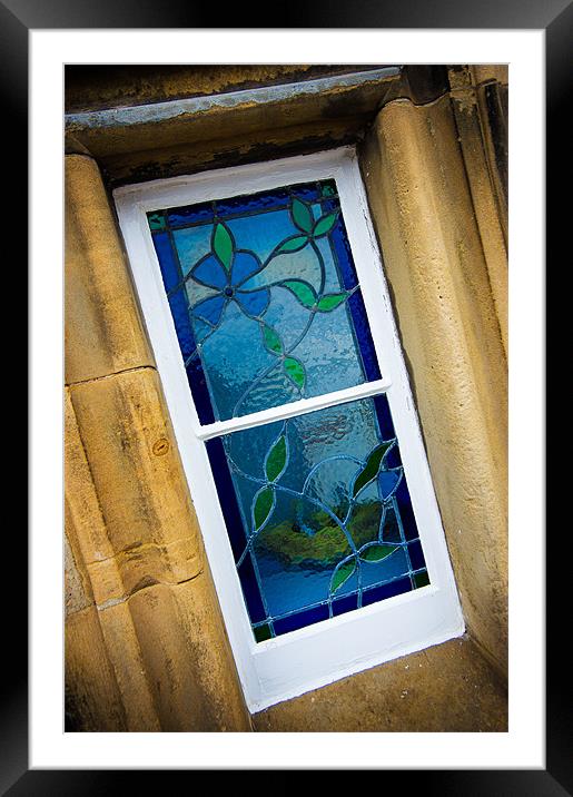 Stained Glass Window Framed Mounted Print by Mark Llewellyn