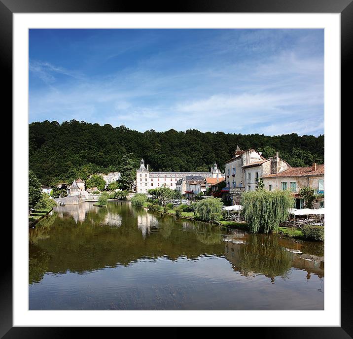 Riverside Aesthetics in Brantome, France Framed Mounted Print by Graham Parry