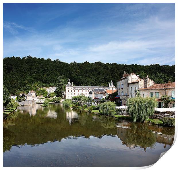 Riverside Aesthetics in Brantome, France Print by Graham Parry