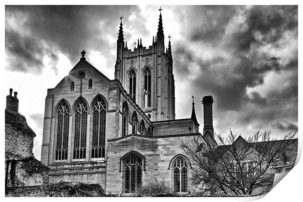 St Edmundsbury Cathedral Print by Darren Burroughs