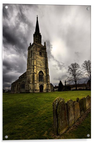 ST. GEORGE’S CHURCH Methwold Acrylic by Darren Burroughs