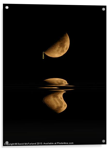 Golden Moondrops Acrylic by David McFarland