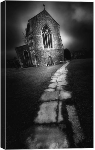 The Path To Faith Canvas Print by Chris Manfield