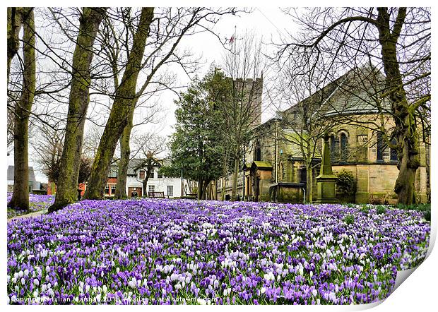 Spring time at St Chads. Print by Lilian Marshall