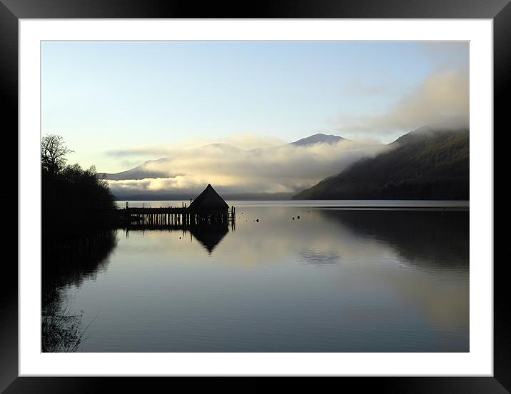 The Crannog on Loch Tay Framed Mounted Print by Ian Potter