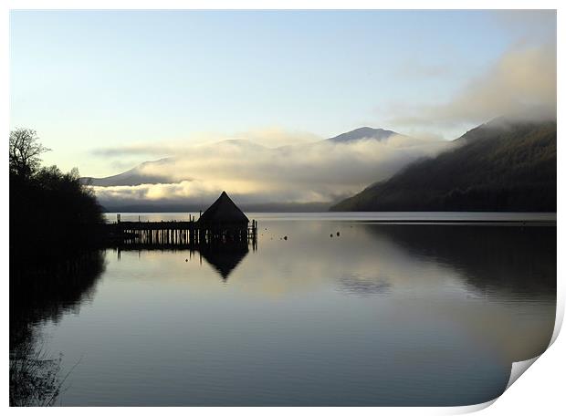 The Crannog on Loch Tay Print by Ian Potter